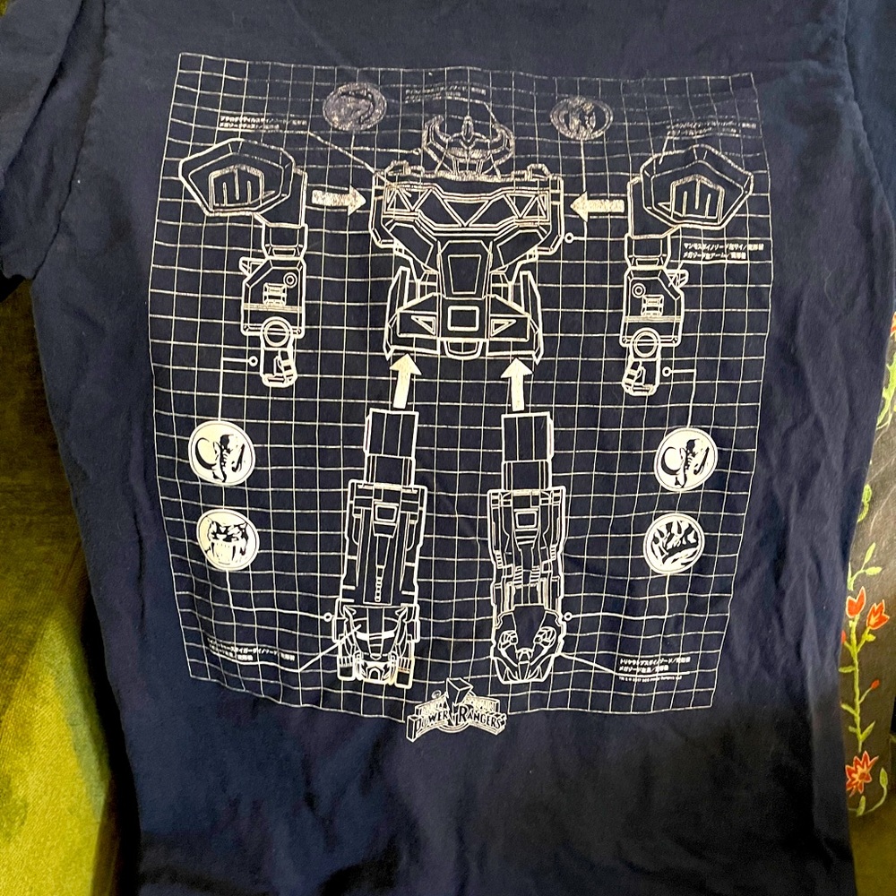 Power Rangers TShirt Blue Graphic